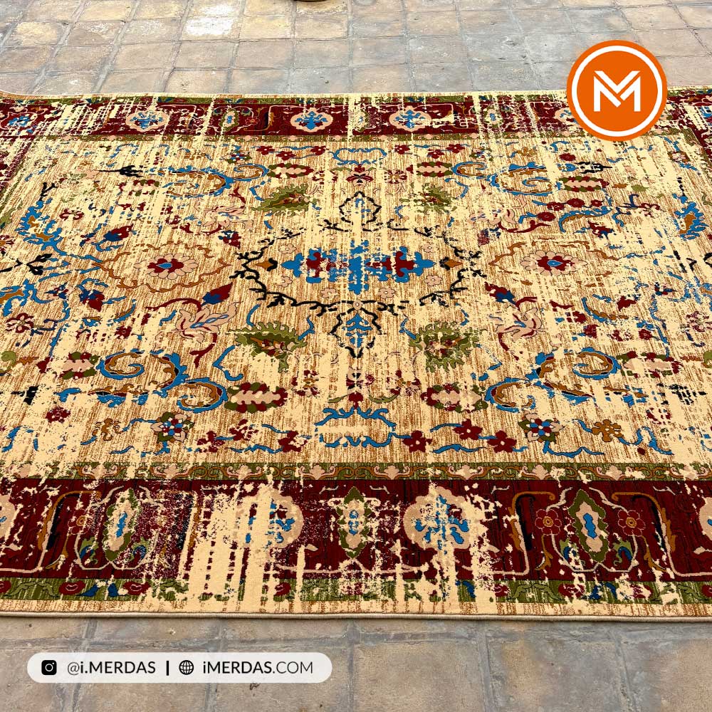 فرش گبه سلطان زمینه بژ